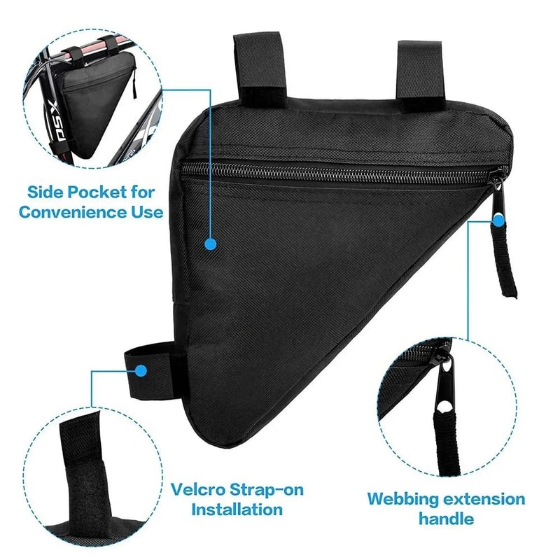 Waterproof Bike Frame Triangle Bag Front Tube Handlebar Storage Pouch For Cycling Essentials 3