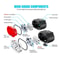Cycling Bicycle Front Rear Light Set USB Rechargeable Waterproof LED Headlight Taillight 2