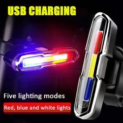 bike light taillight led ultra bright usb charging safety warning bicycle rear light