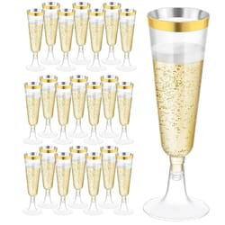 disposable plastic champagne flute cups set of 5