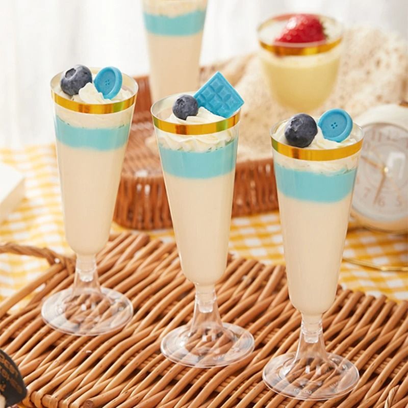 Disposable Plastic Champagne Flute Cups Set Of 5 1