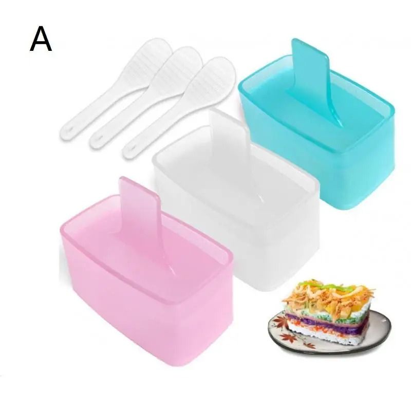 Plastic Sushi Mold Onigiri Rice Ball Press Set Of 3 7