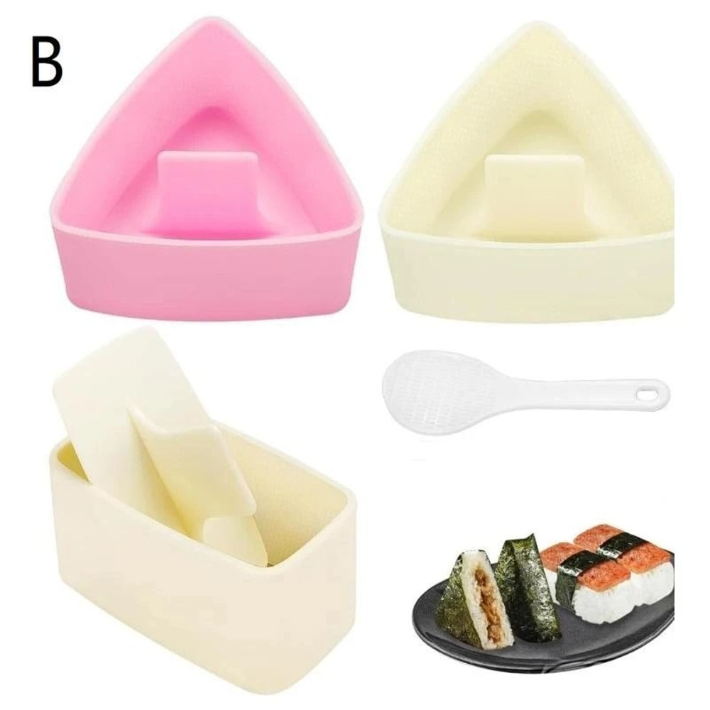 Plastic Sushi Mold Onigiri Rice Ball Press Set Of 3 8