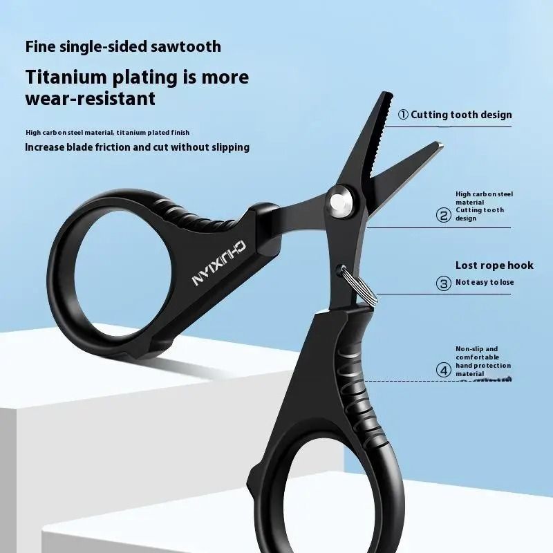Titanium Coated Fishing Scissors Line Cutter Tool 1