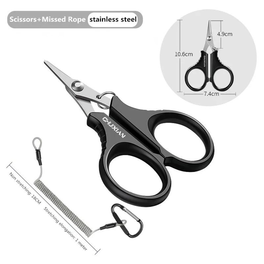 Titanium Coated Fishing Scissors Line Cutter Tool 7