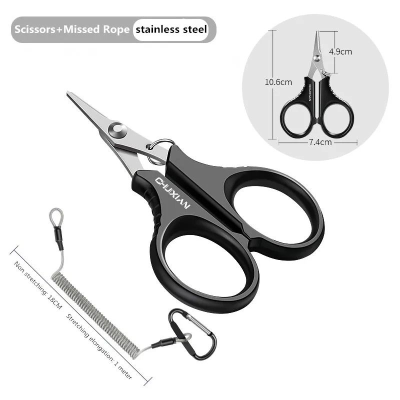 Titanium Coated Fishing Scissors Line Cutter Tool 7