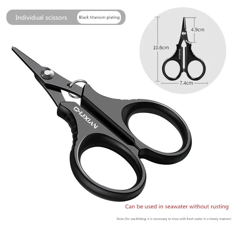 Titanium Coated Fishing Scissors Line Cutter Tool 8