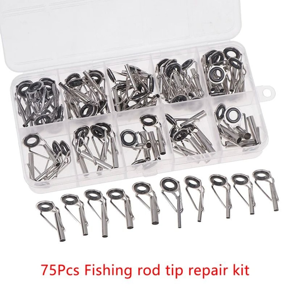 Fishing Rod Tip Repair Guide Rings Replacement Set Of 75 0