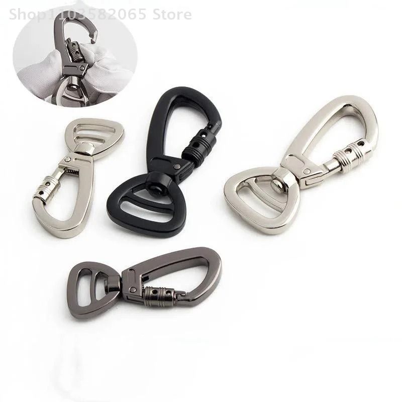 360 Degree Rotatable Carabiner Keychain Hook With Lock 0