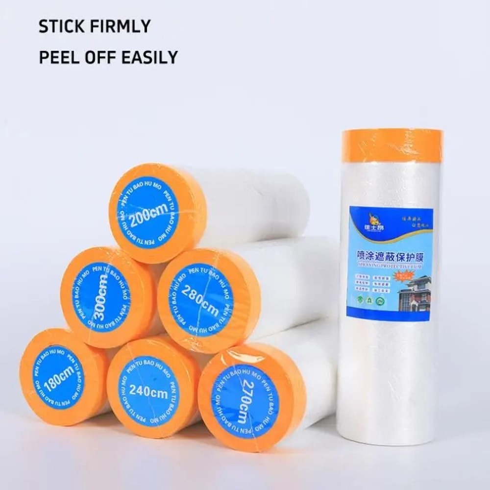Disposable Self Adhesive Dustproof Film Roll For Cabinet And Wall Protection 2