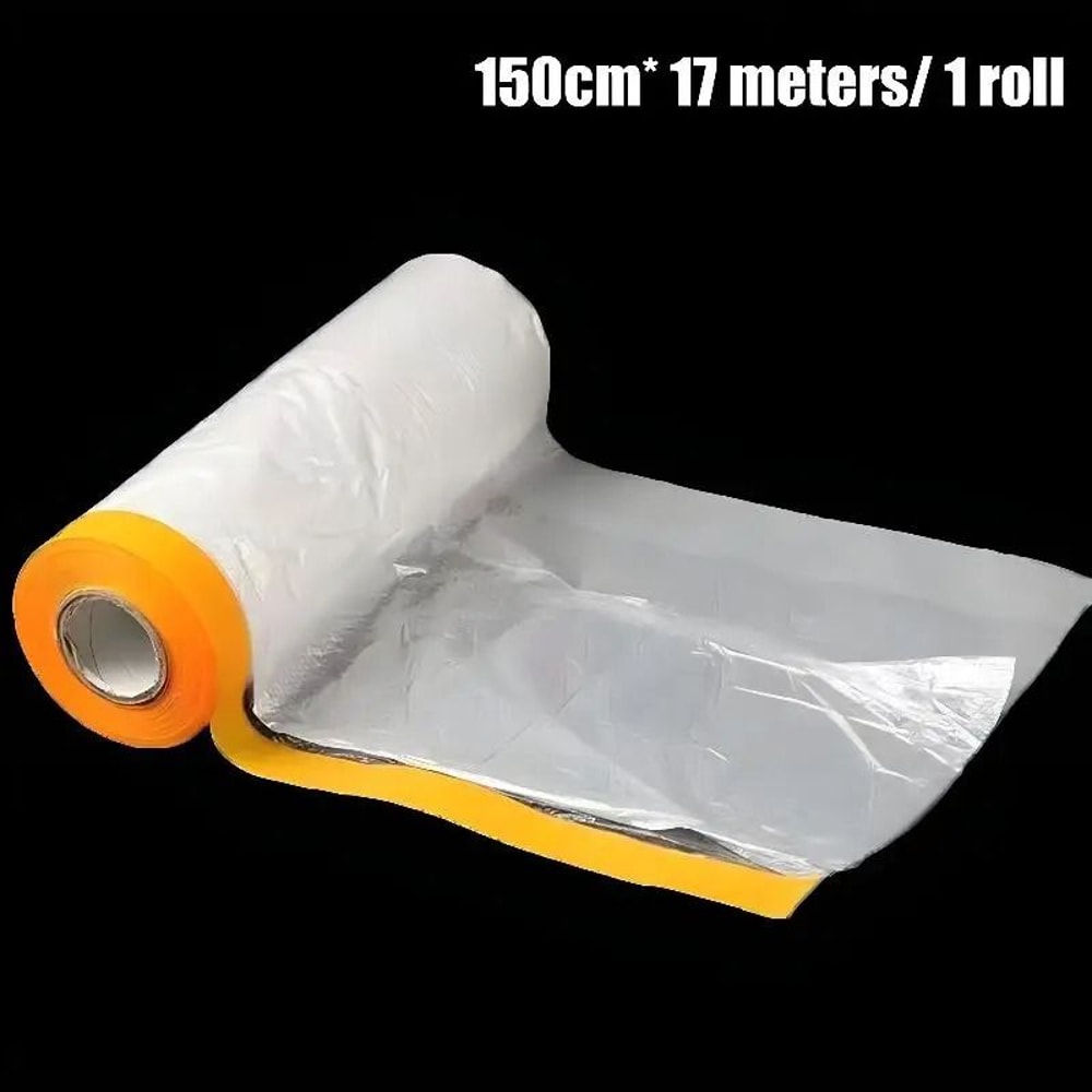 Disposable Self Adhesive Dustproof Film Roll For Cabinet And Wall Protection 8