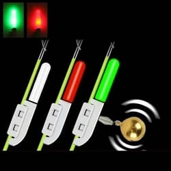 led fishing glow sticks with bell reusable night fishing alarms set of 5