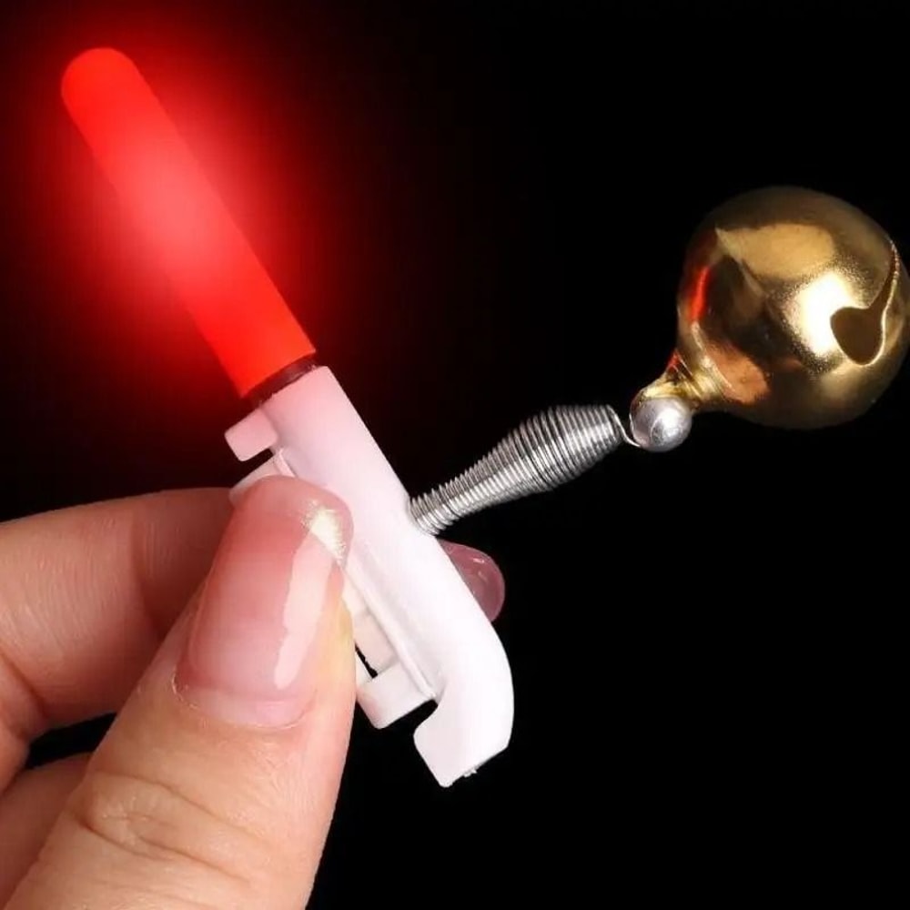 LED Fishing Glow Sticks With Bell Reusable Night Fishing Alarms Set Of 5 1