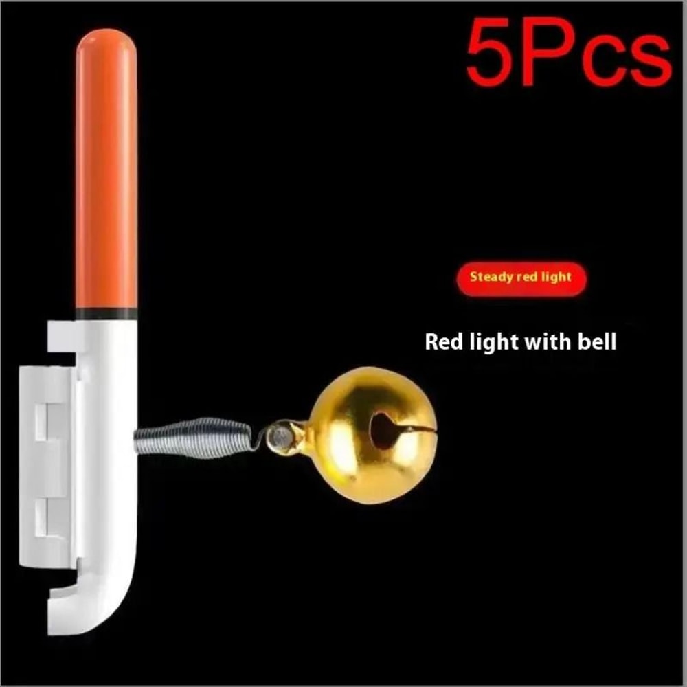 LED Fishing Glow Sticks With Bell Reusable Night Fishing Alarms Set Of 5 6