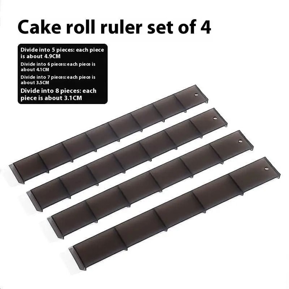 Cake Cutting Roll Scale Ruler Set For Uniform Baking Portions 4