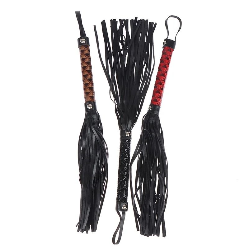 Non Slip Leather Braided Horse Riding Crop Whip 3