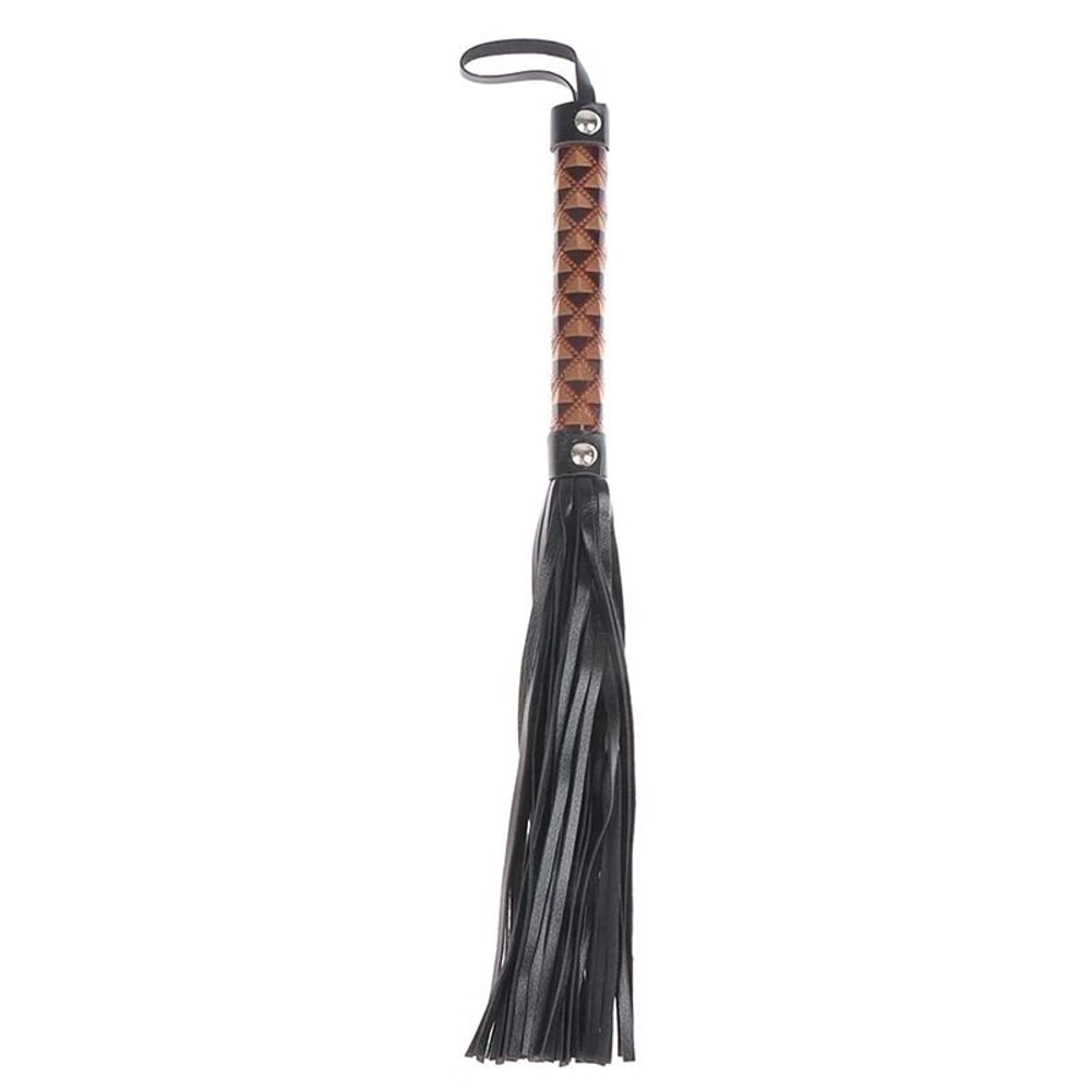 Non Slip Leather Braided Horse Riding Crop Whip 7