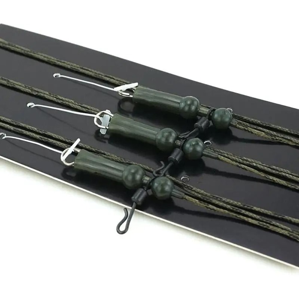 Carp Fishing Lead Core Helicopter Rig Braided Line Set Of 3 1
