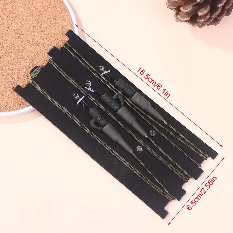 Carp Fishing Lead Core Helicopter Rig Braided Line Set Of 3 6