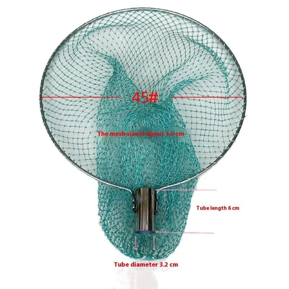 Nylon Fishing Landing Net Scoop Head Without Handle 11