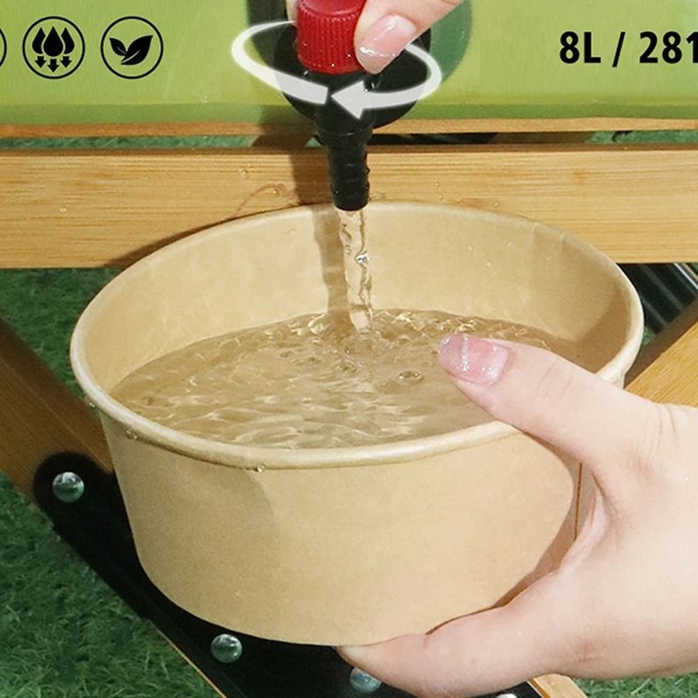 8L Outdoor Portable Water Bag With Faucet And Handle 1