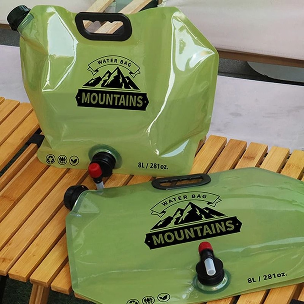 8L Outdoor Portable Water Bag With Faucet And Handle 2
