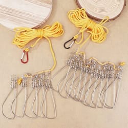 stainless steel fishing lock buckle chain stringer with float