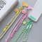 Colorful Nylon Phone Lanyard Shoulder Strap With Flower Charm 0