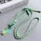 Colorful Nylon Phone Lanyard Shoulder Strap With Flower Charm 9