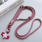 Colorful Nylon Phone Lanyard Shoulder Strap With Flower Charm 12