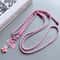 Colorful Nylon Phone Lanyard Shoulder Strap With Flower Charm 8