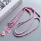 Colorful Nylon Phone Lanyard Shoulder Strap With Flower Charm 8