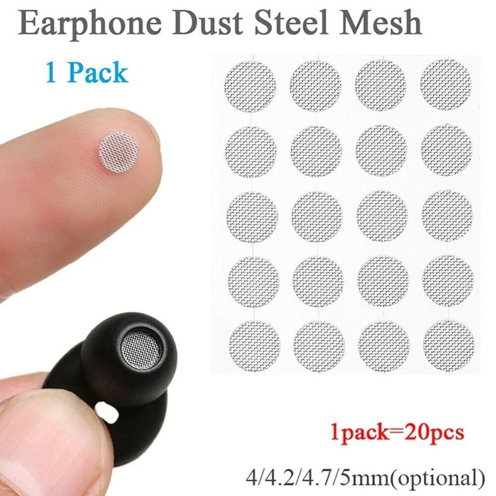 In Ear Earphone Dustproof Steel Mesh Sound Filter Set Of 20 1