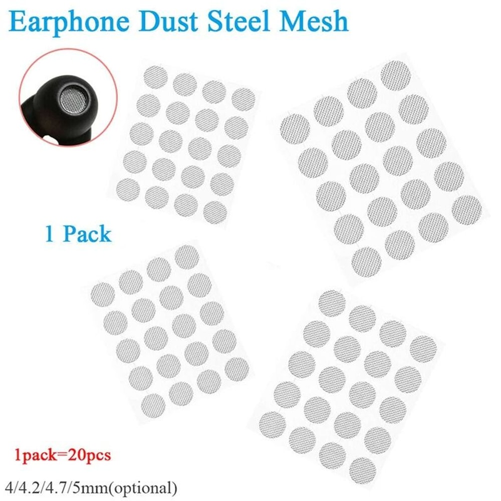 In Ear Earphone Dustproof Steel Mesh Sound Filter Set Of 20 5