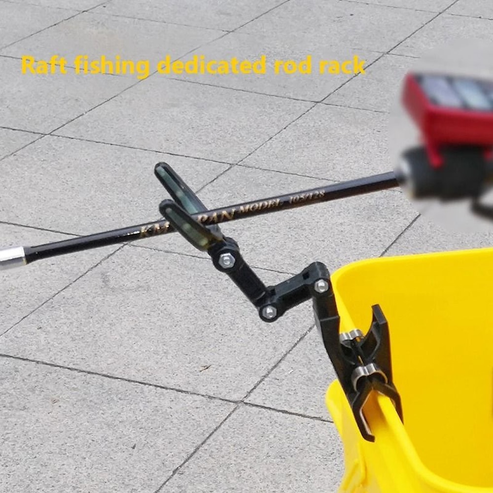 360 Rotatable Fishing Rod Holder Bucket Clip Set Of 2 1
