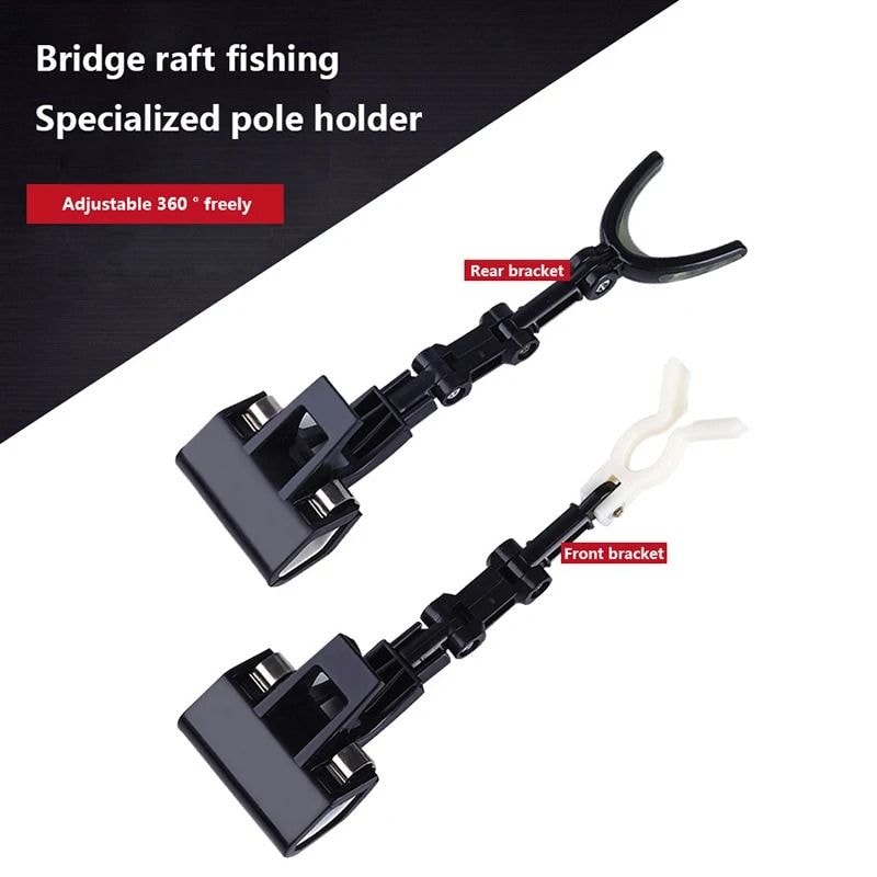 360 Rotatable Fishing Rod Holder Bucket Clip Set Of 2 2