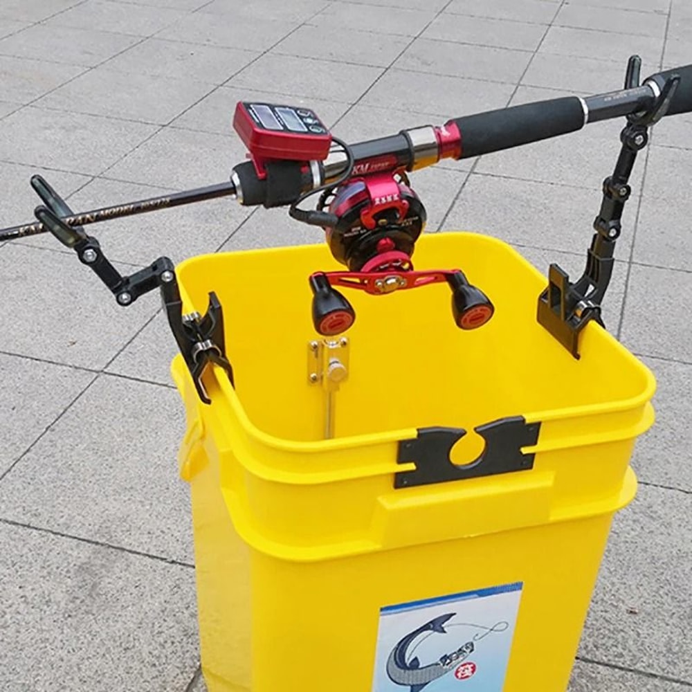 360 Rotatable Fishing Rod Holder Bucket Clip Set Of 2 3