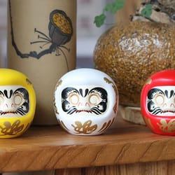 japanese ceramic daruma lucky cat fortune money box ornament