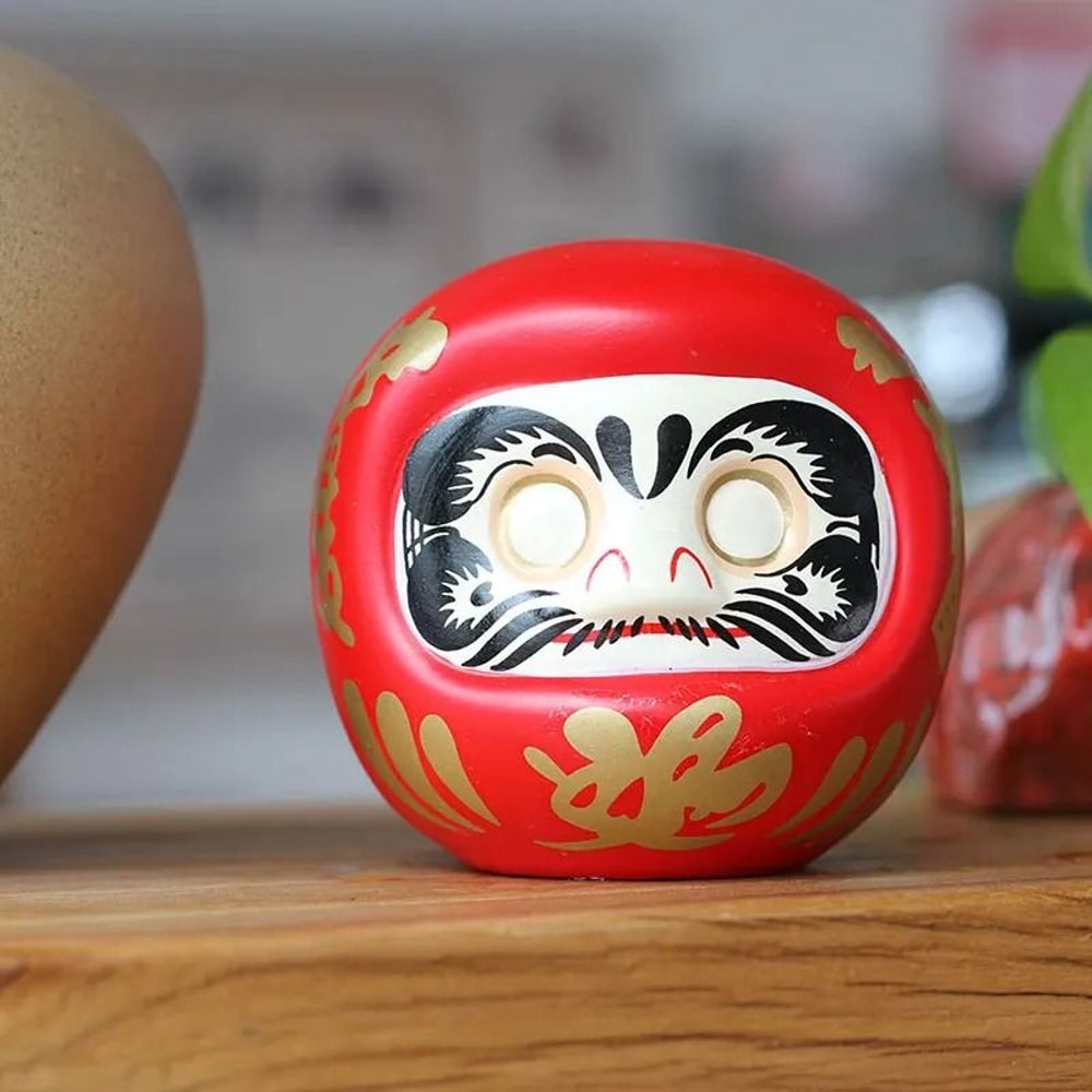 Japanese Ceramic Daruma Lucky Cat Fortune Money Box Ornament 6