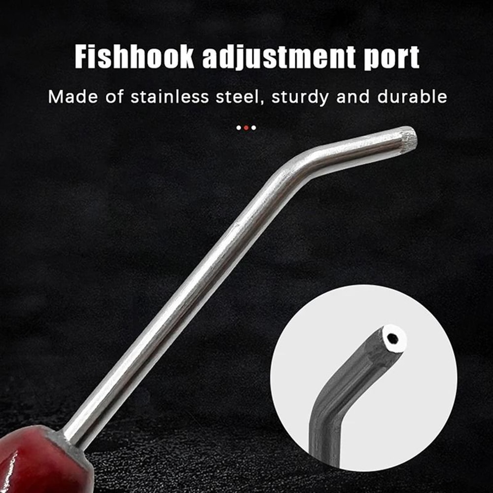 Stainless Steel Squid Jig Hook Adjuster Tool With Wooden Handle 2