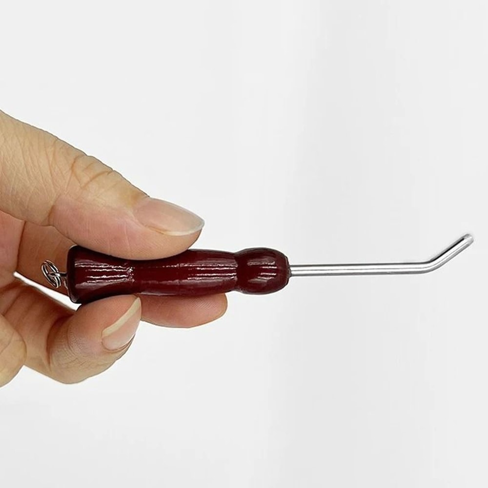 Stainless Steel Squid Jig Hook Adjuster Tool With Wooden Handle 4