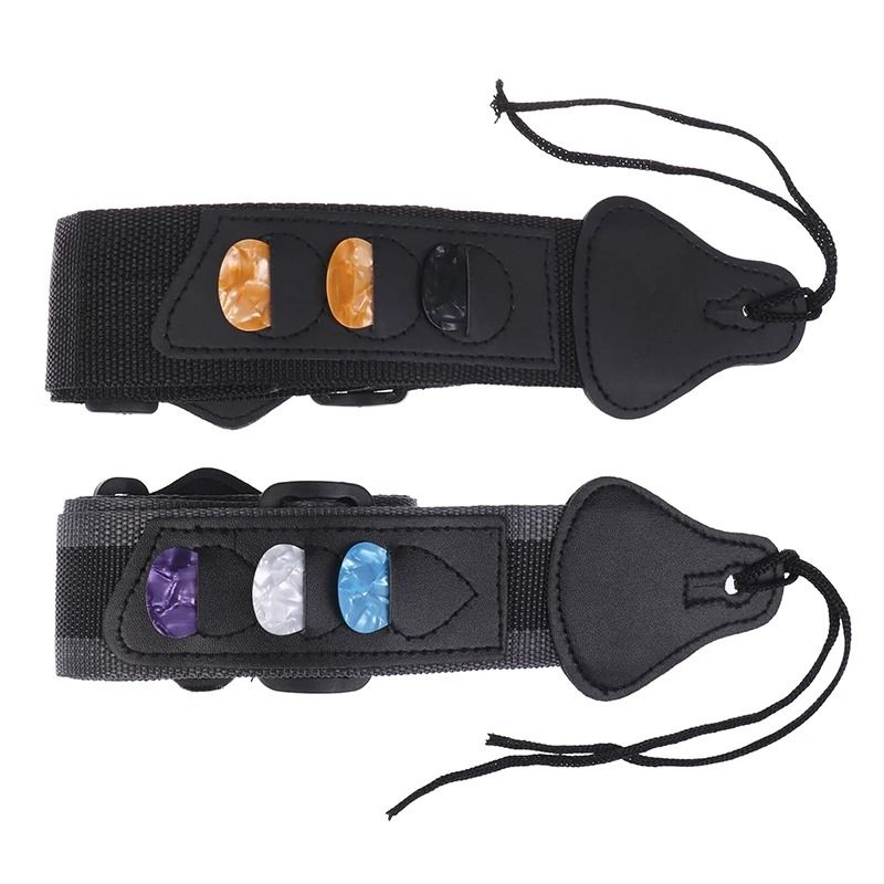 Adjustable Guitar Strap With Pick Holder For Electric Acoustic Bass Guitar 5
