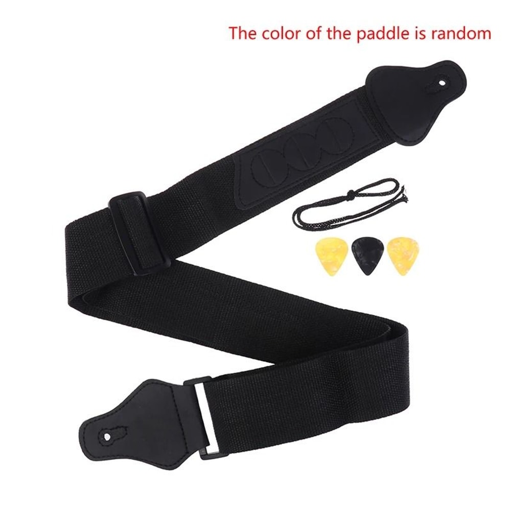Adjustable Guitar Strap With Pick Holder For Electric Acoustic Bass Guitar 6