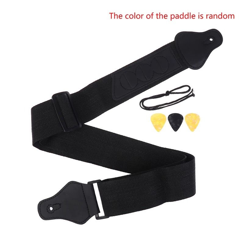 Adjustable Guitar Strap With Pick Holder For Electric Acoustic Bass Guitar 6