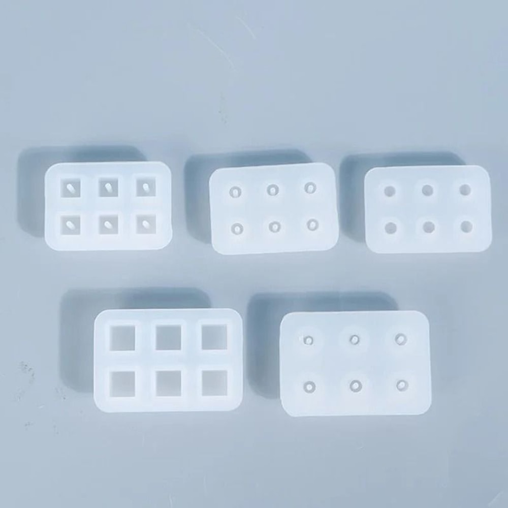 Silicone Jewelry Mold For Square Bead And Ball Epoxy Pendants 3