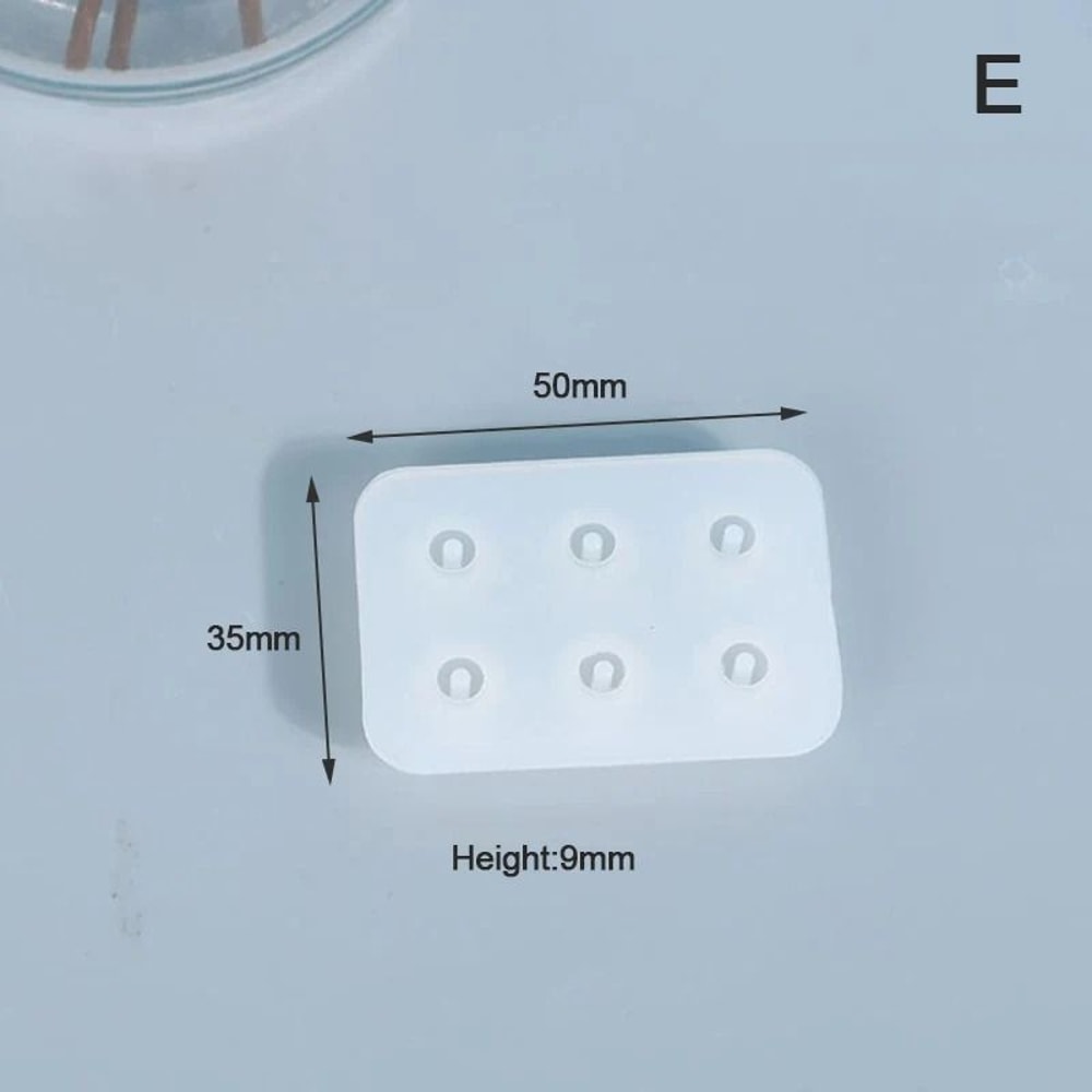 Silicone Jewelry Mold For Square Bead And Ball Epoxy Pendants 10