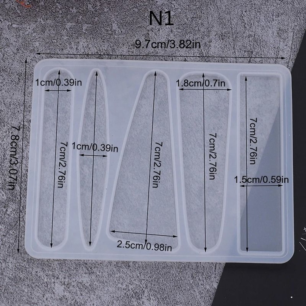 Silicone Jewelry Mold For Square Bead And Ball Epoxy Pendants 12