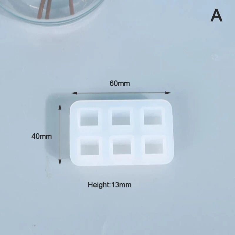 Silicone Jewelry Mold For Square Bead And Ball Epoxy Pendants 7