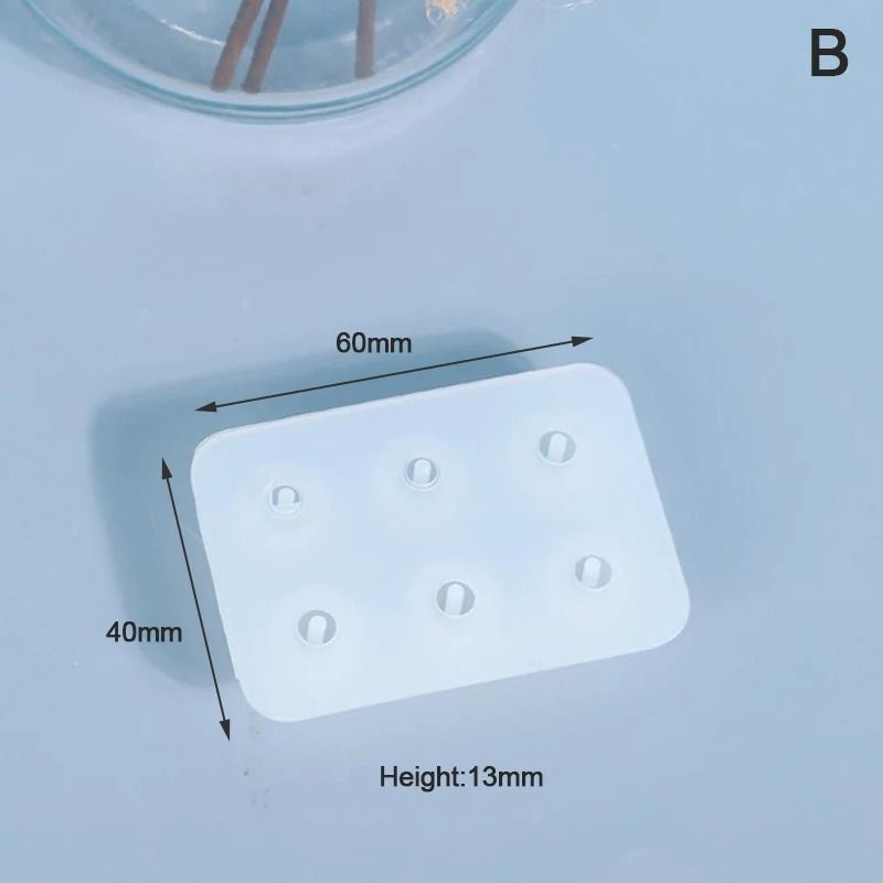 Silicone Jewelry Mold For Square Bead And Ball Epoxy Pendants 8