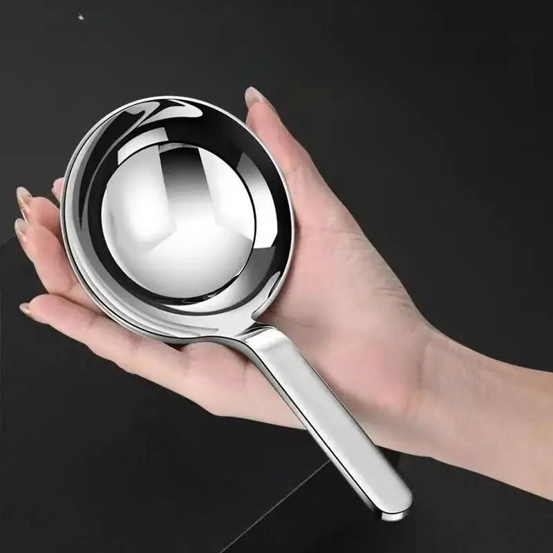 Stainless Steel Deep Soup Spoon With Short Handle Kitchen Ladle 4